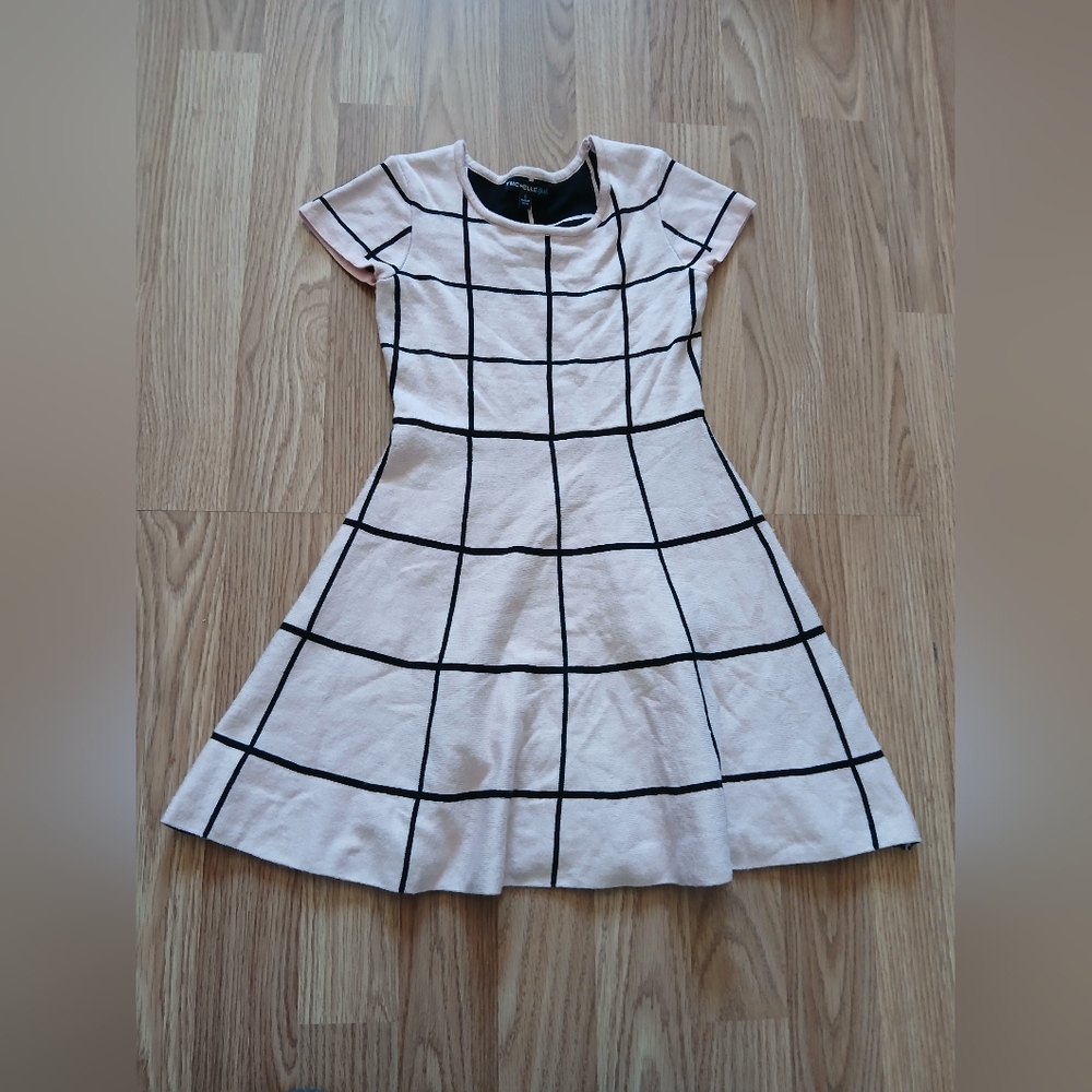 My Michelle Girls Grid Pattern Pink Dress